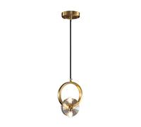 STUFY 2-Light Modern Kitchen Island Pendant Light Contemporary Gold Mini Hanging Light, Nordic Bedroom Bedside Table Small SXSHEYSs for Hallway Dining Room Lighting Fixture