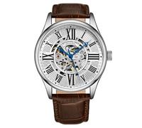 Stuhrling Original Atrium Men's Skeleton Automatic Mechanical Mechanism Watch with Leather Strap