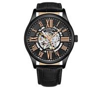 Stuhrling Original Atrium Men's Skeleton Automatic Mechanical Mechanism Watch with Leather Strap