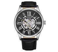 Stuhrling Original Atrium Men's Skeleton Automatic Mechanical Mechanism Watch with Leather Strap