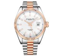Stuhrling Original Men's Quartz Watch - Symphony Regent Coronet Stainless Steel Watch, Stainless steel/rose gold, Bracelet