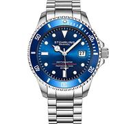 Stuhrling Original Mens Swiss Automatic Stainless Steel Professional DEPTHMASTER Dive Watch, 200 Meters Water Resistant, Blue, Dive Watch
