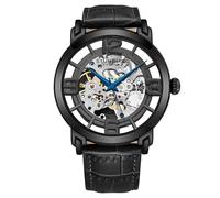 Winchester Automatic 42 mm Skeleton Watch with Leather Band STÜHRLING Original Black One Size