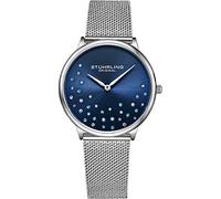 Stuhrling Original Womens Watch Krystal Analog Watch Dial, Stainless Steel Mesh Bracelet 3928 Watches for Women Collection (Blue)