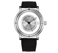 STUHRLING Sniper 3915 Quartz Watch 42mm Case Classic Aviator with Rubber Strap, Gold,