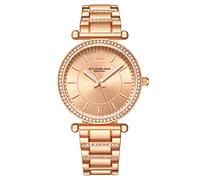 Stuhrling Women's Dress Quartz Watch with Crystal Studded Bezel and Stainless Steel Bracelet (Rose Gold), Rose Gold, Quartz Watch