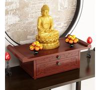 STUIJKVSZ Meditation Altar Table with Storage Cabinet,Buddhist Prayer altars cabinets for Small Spaces,Personal Cabinet Storage(60x30x19cm/23.6x11.8x7.5in)