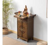 STUIJKVSZ Personal Shrine Stand Prayer Meditation Table,Meditation Altar Table with Storage Cabinet,Chinese Worship Cabinet for God of Wealth,personal meditation shrine(80x40x108cm/31.5x15.7x42.5in)