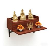 STUIJKVSZ Wall Mounted Buddha Altar Shelf with Drawer, Thickened Zen for Statues, Heavy Duty Table Home Worship, 15.7"-31.5"(Teak Color,60x40x21.8cm/23.6x15.7x8.6in)