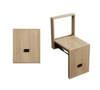 STUIJKVSZ Wall Mounted Entryway Shoe Bench Seat, Wood Folding Chair Invisible Shoe Changing, Space Saving Bathroom Seating, Fold Down and Up Shoe Bench on The Wall(31x28x39cm(12x11x16in), Walnut)