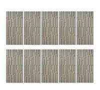 STUIJKVSZ Wall Paneling Modern 3D Panels Decor, 2/4/6/8/10 Pcs Waterproof PU Cladding Wood Grain Texture, DIY Art for TV Background, Bathroom(Light Gray,10pcs)