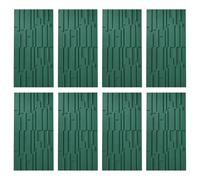 STUIJKVSZ Wall Paneling Modern 3D Panels Decor, 2/4/6/8/10 Pcs Waterproof PU Cladding Wood Grain Texture, DIY Art for TV Background, Bathroom(Green,8PCS)