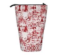 stujvc Animal Wilderness Bear Deer Print Expandable Organizer Bag, Telescopic Pencil Case, with Adjustable Strap Portable Storage