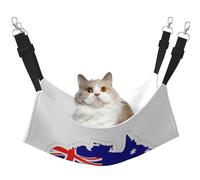stujvc Australian Flag Map Soft Cat Window Bed, Adjustable Pet Hammock, Cozy Lounge Sleeper For Indoor Cats Small Animals