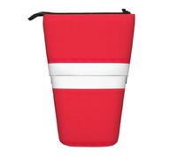 stujvc Austrian Flag Print Expandable Organizer Bag, Telescopic Pencil Case, with Adjustable Strap Portable Storage