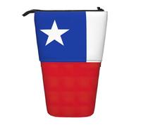stujvc Flag of Chile Print Expandable Organizer Bag, Telescopic Pencil Case, with Adjustable Strap Portable Storage