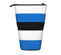stujvc Flag of Estonia Print Expandable Organizer Bag, Telescopic Pencil Case, with Adjustable Strap Portable Storage