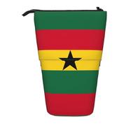 stujvc Flag of Ghana Print Expandable Organizer Bag, Telescopic Pencil Case, with Adjustable Strap Portable Storage