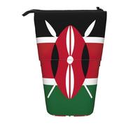 stujvc Flag of Kenya Print Expandable Organizer Bag, Telescopic Pencil Case, with Adjustable Strap Portable Storage
