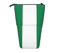 stujvc Flag of Nigeria Print Expandable Organizer Bag, Telescopic Pencil Case, with Adjustable Strap Portable Storage
