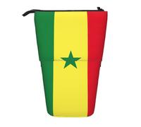 stujvc Flag of Senegal Print Expandable Organizer Bag, Telescopic Pencil Case, with Adjustable Strap Portable Storage