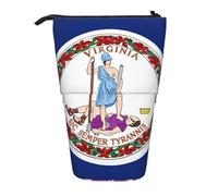 stujvc Flag of Virginia Print Expandable Organizer Bag, Telescopic Pencil Case, with Adjustable Strap Portable Storage