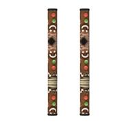 Stujvc Gingerbread Man Candy Washable Appliance Handle Cover 2pcs, for Fridge Oven Microwave Cabinet Door Handles