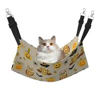 stujvc Halloween Pumpkin And Owl Soft Cat Window Bed, Adjustable Pet Hammock, Cozy Lounge Sleeper For Indoor Cats Small Animals