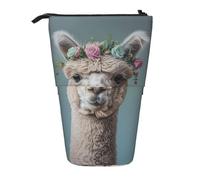 stujvc I Love Alpacas Print Expandable Organizer Bag, Telescopic Pencil Case, with Adjustable Strap Portable Storage