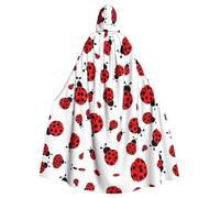 stujvc Ladybug Hooded Robe Cloak Long, Halloween Cosplay Costume Cape, Unisex Length Hooded Robe Cloak Capes