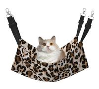 stujvc Leopard Print 1 Soft Cat Window Bed, Adjustable Pet Hammock, Cozy Lounge Sleeper For Indoor Cats Small Animals