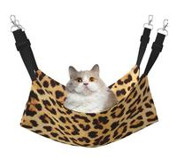 stujvc Leopard Skin Pattern Soft Cat Window Bed, Adjustable Pet Hammock, Cozy Lounge Sleeper For Indoor Cats Small Animals