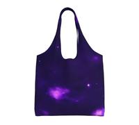 Stujvc Magic Galaxy Sky Reusable Shopping Tote Bag, Large Canvas Carryall For Women Work Commute Beach Travel