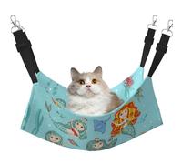stujvc Marine Sea Life Soft Cat Window Bed, Adjustable Pet Hammock, Cozy Lounge Sleeper For Indoor Cats Small Animals