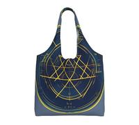 Stujvc Math Geometry Calculus Reusable Shopping Tote Bag, Large Canvas Carryall For Women Work Commute Beach Travel