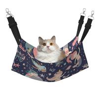 stujvc Mermaid In The Ocean Soft Cat Window Bed, Adjustable Pet Hammock, Cozy Lounge Sleeper For Indoor Cats Small Animals