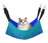 stujvc Ocean Sea Blue Mermaid Fish Scale Soft Cat Window Bed, Adjustable Pet Hammock, Cozy Lounge Sleeper For Indoor Cats Small Animals