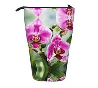 stujvc Orchid Print Expandable Organizer Bag, Telescopic Pencil Case, with Adjustable Strap Portable Storage