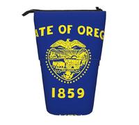 stujvc Oregon State Flag Print Expandable Organizer Bag, Telescopic Pencil Case, with Adjustable Strap Portable Storage
