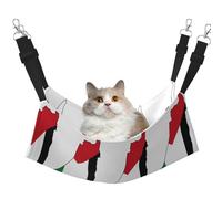 stujvc Palestine Flag Map Soft Cat Window Bed, Adjustable Pet Hammock, Cozy Lounge Sleeper For Indoor Cats Small Animals