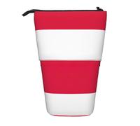 stujvc Polish Flag Print Expandable Organizer Bag, Telescopic Pencil Case, with Adjustable Strap Portable Storage