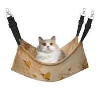 stujvc Rural Honey Bees Flowers Soft Cat Window Bed, Adjustable Pet Hammock, Cozy Lounge Sleeper For Indoor Cats Small Animals