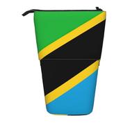 stujvc Tanzania Flag Print Expandable Organizer Bag, Telescopic Pencil Case, with Adjustable Strap Portable Storage