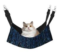 stujvc The Blue Binary Soft Cat Window Bed, Adjustable Pet Hammock, Cozy Lounge Sleeper For Indoor Cats Small Animals
