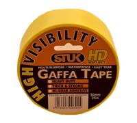 STUK GHD5025HV Hi-Vis Heavy Duty Gaffa Tape, Fluorescent Yellow, 50mm25m
