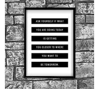 Stukk Ask Yourself What You Are Doing Today Motivational Positive Quote Poster Wall - A5 (148 x 210mm)