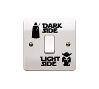 Stukk Stickers Black Dark Side Light Switch Vinyl Decal Sticker Child Room, One Size