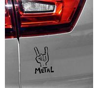 Stukk Stickers Hand Sign Rock Metal Fun Window Bumper Sticker Vinyl Decal 8.8CM x 12.7CM, Black