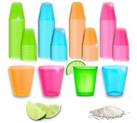 Stumbelina 100 COUNT - 4 COLOR NEON SHOT GLASSES | Disposable Drink Party Cups | Jello Shooters