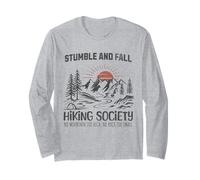 Stumble and Fall Hiking Society No Mountain Too High Long Sleeve T-Shirt
